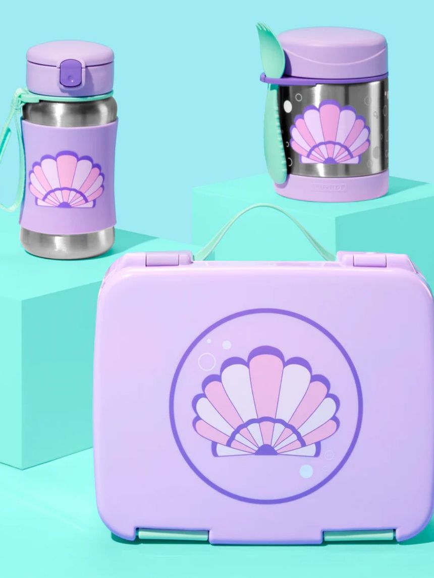 Skip hop sparkle style stainless steel παγούρι με καλαμάκι 350ml seashell 29-2903037-07 - SKIP HOP