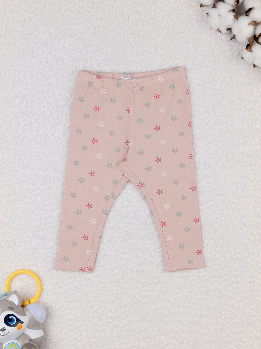 βρεφικό κολάν ροζ με λουλούδια για κορίτσι - Prénatal