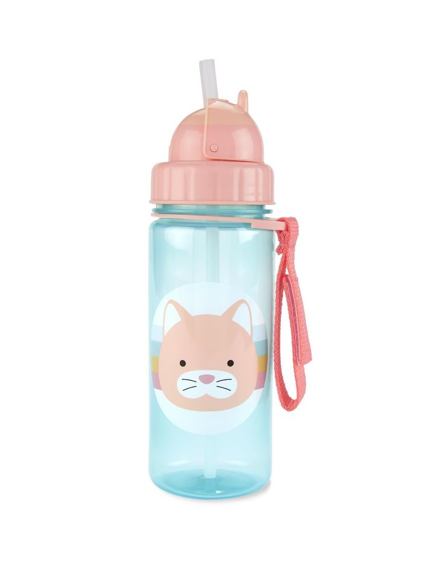 Skip hop zoo πλαστικό παγούρι με καλαμάκι 384.5ml cat 29-2903033-18 - SKIP HOP