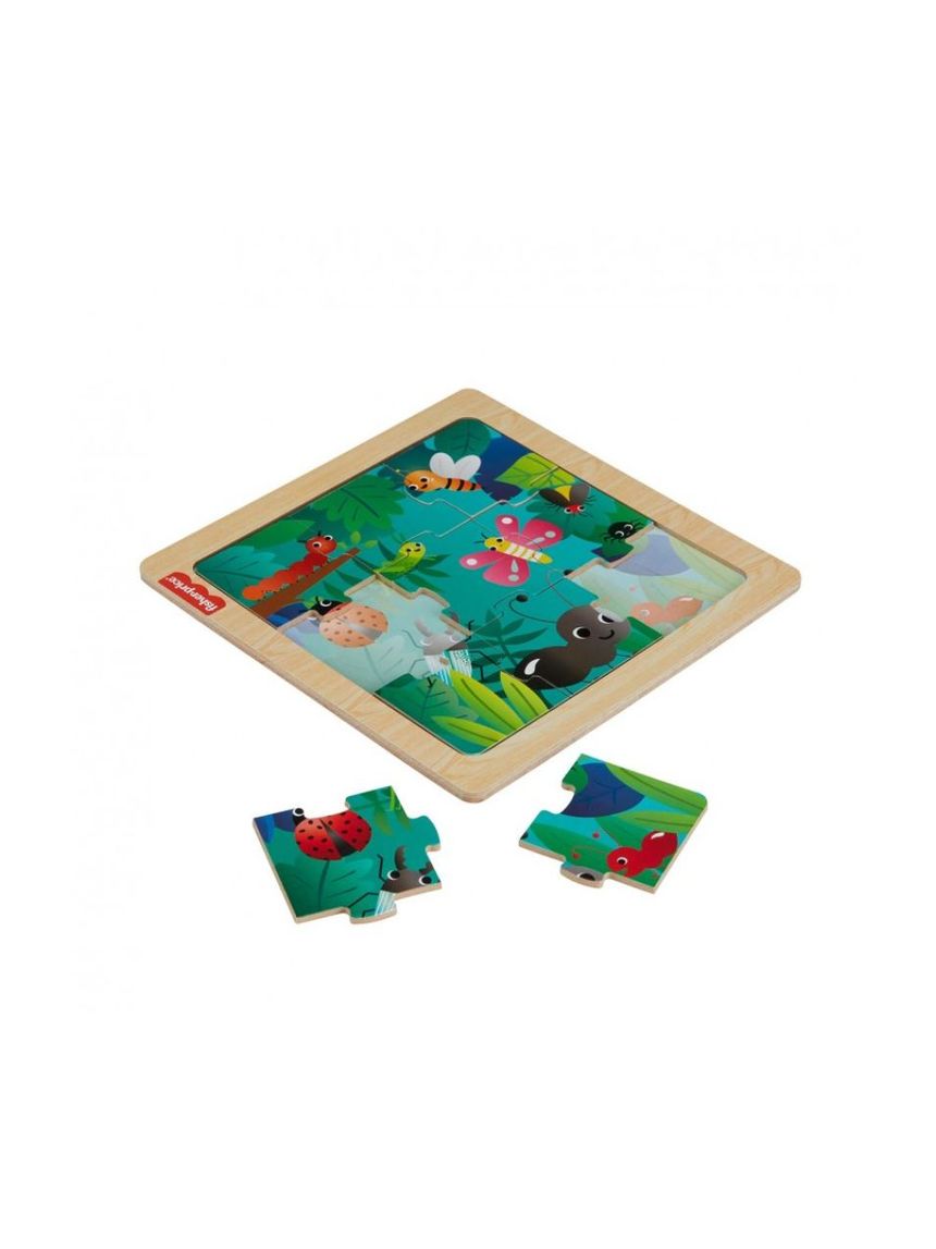 Mattel fisher-price μίνι ξύλινο παζλ 9 κομμάτια σε διάφορα σχέδια, hxv15 - Fisher-Price