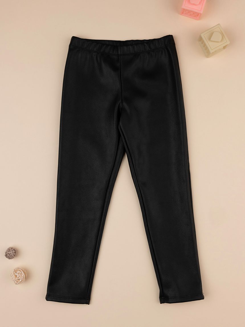 παιδικό κολάν από δερματίνη μαύρο για κορίτσι - Prénatal