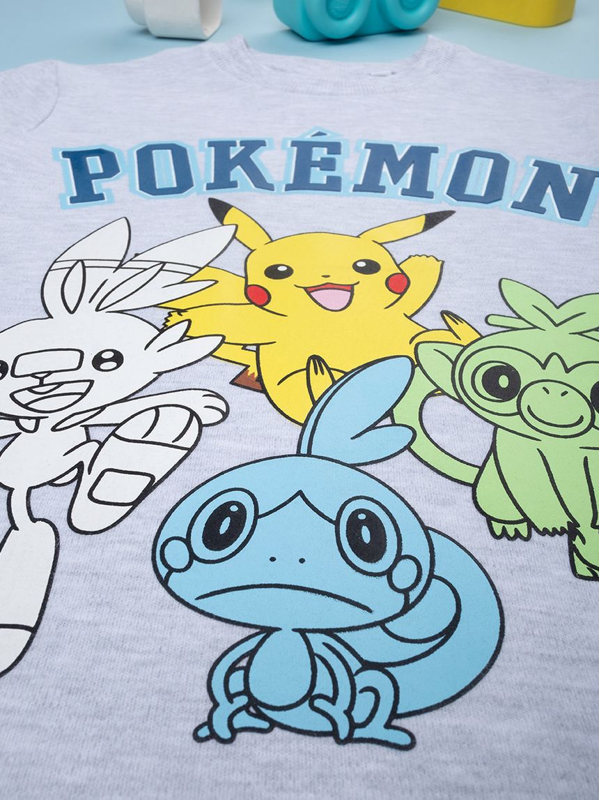 παιδική πιτζάμα γκρι/μπλε pokémon για αγόρι - Prénatal
