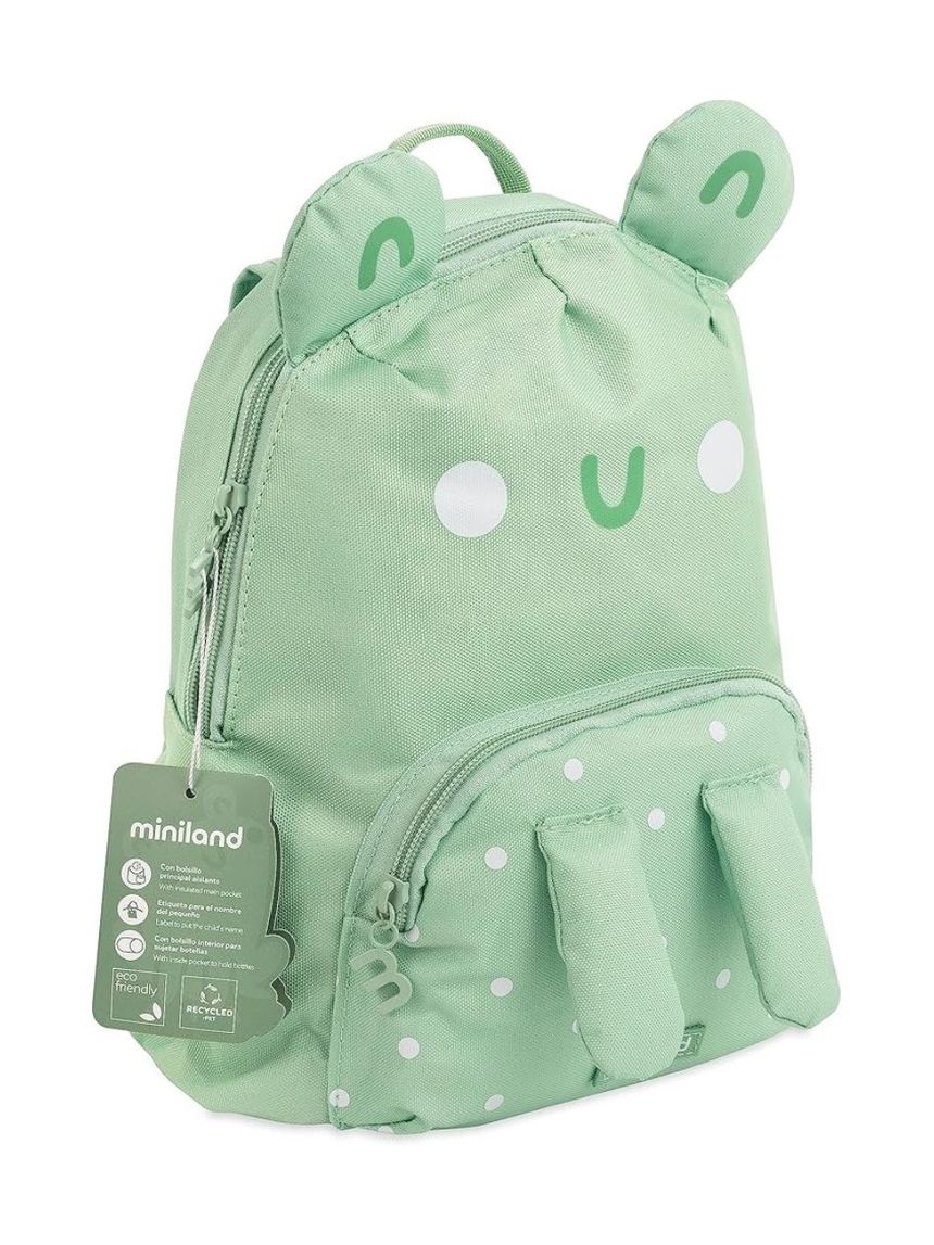 Miniland ισοθερμική παιδική τσάντα ecothermibag green frog ml89558 - Miniland