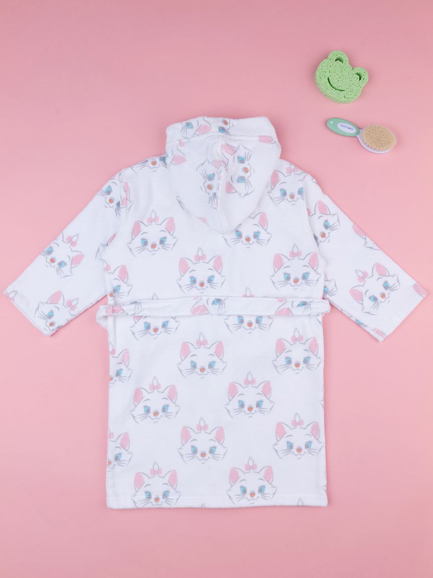 παιδικό μπουρνούζι σενίλ λευκό με τη marie για κορίτσι - Prénatal