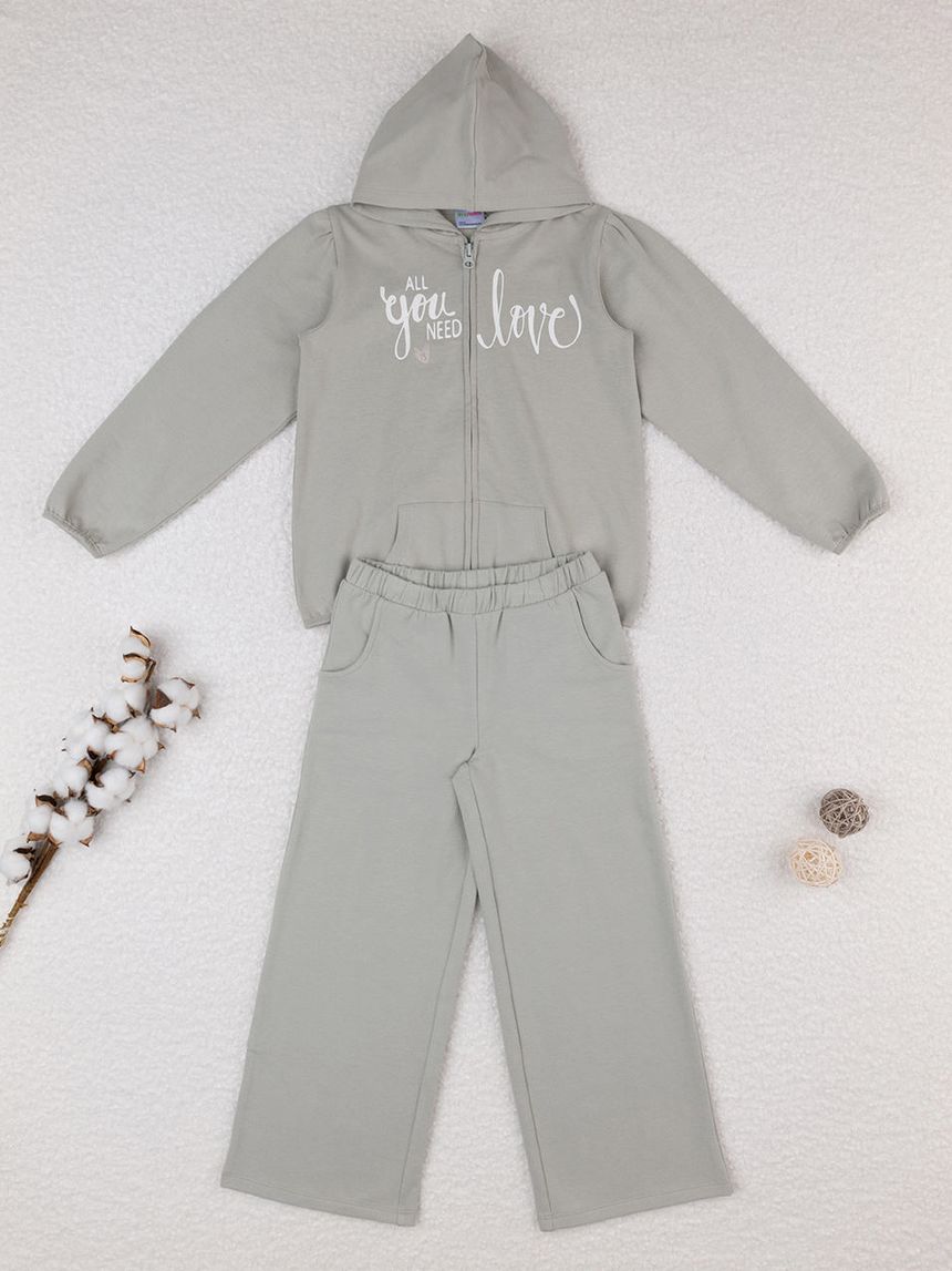 παιδικό σετ ζακέτα και φόρμα love για κορίτσι - Prénatal