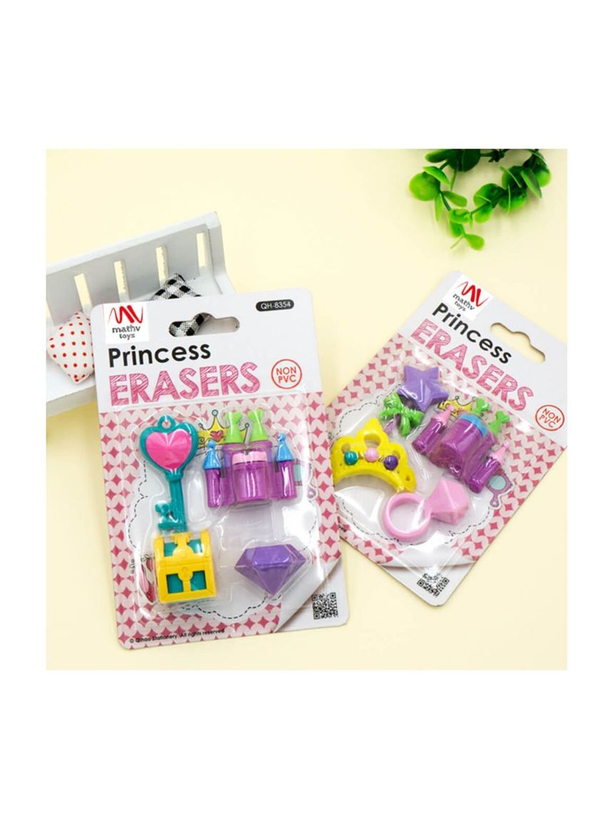 Fancy eraser set: princess σε 2 σχέδια - LITTLE TREE