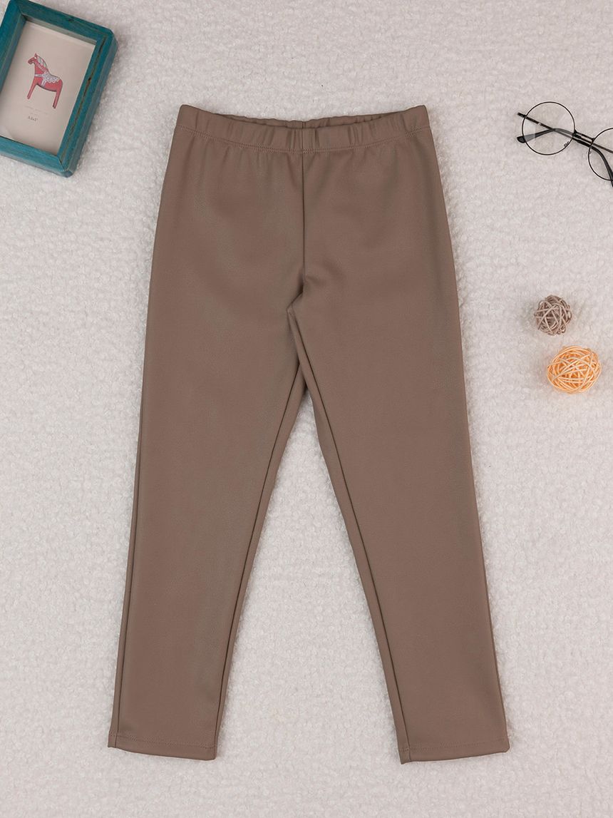 παιδικό κολάν από δερματίνη καφέ για κορίτσι - Prénatal