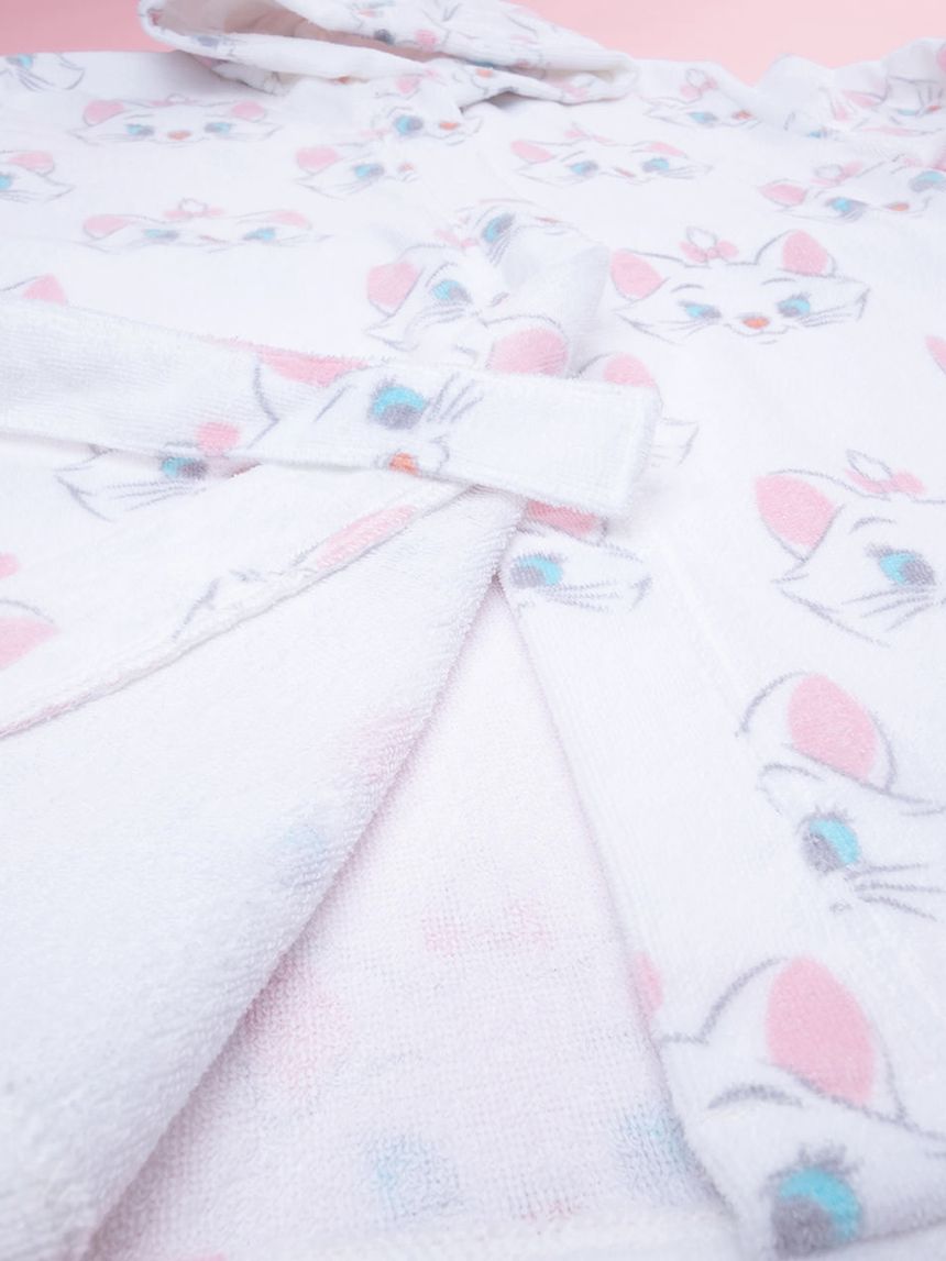 παιδικό μπουρνούζι σενίλ λευκό με τη marie για κορίτσι - Prénatal