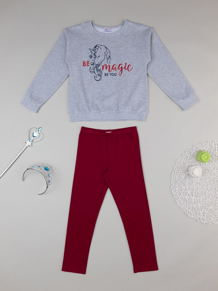 βρεφικό σετ φούτερ και κολάν magic για κορίτσι - Prénatal