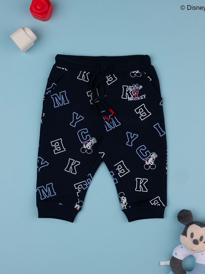 βρεφικό παντελόνι φόρμας μπλε mickey για αγόρι - Prénatal