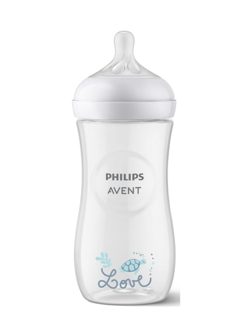 Philips avent πλαστικό μπιμπερό natural response 3m+ 330ml χελωνα scy906/11 - Philips Avent