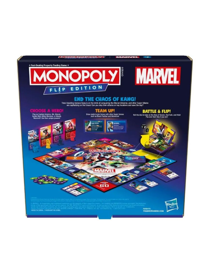 Hasbro επιτραπέζιο παιχνίδι monopoly spiderman flip edition marvel f9931 - Monopoly