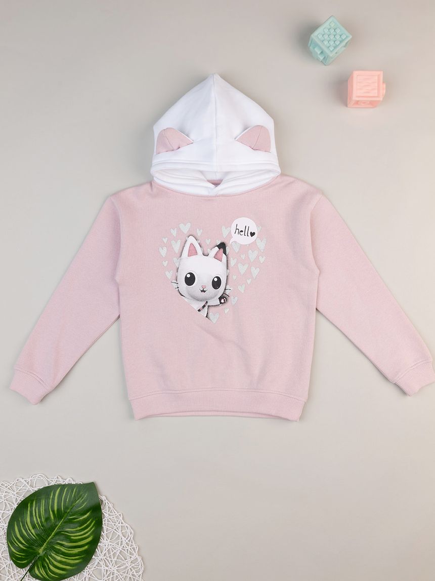 παιδική μπλούζα φούτερ ροζ gabby για κορίτσι - Prénatal