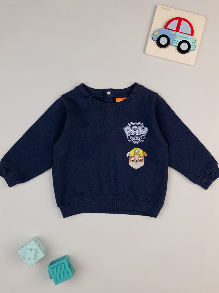 βρεφική μπλούζα φούτερ μπλε paw patrol για αγόρι - Prénatal
