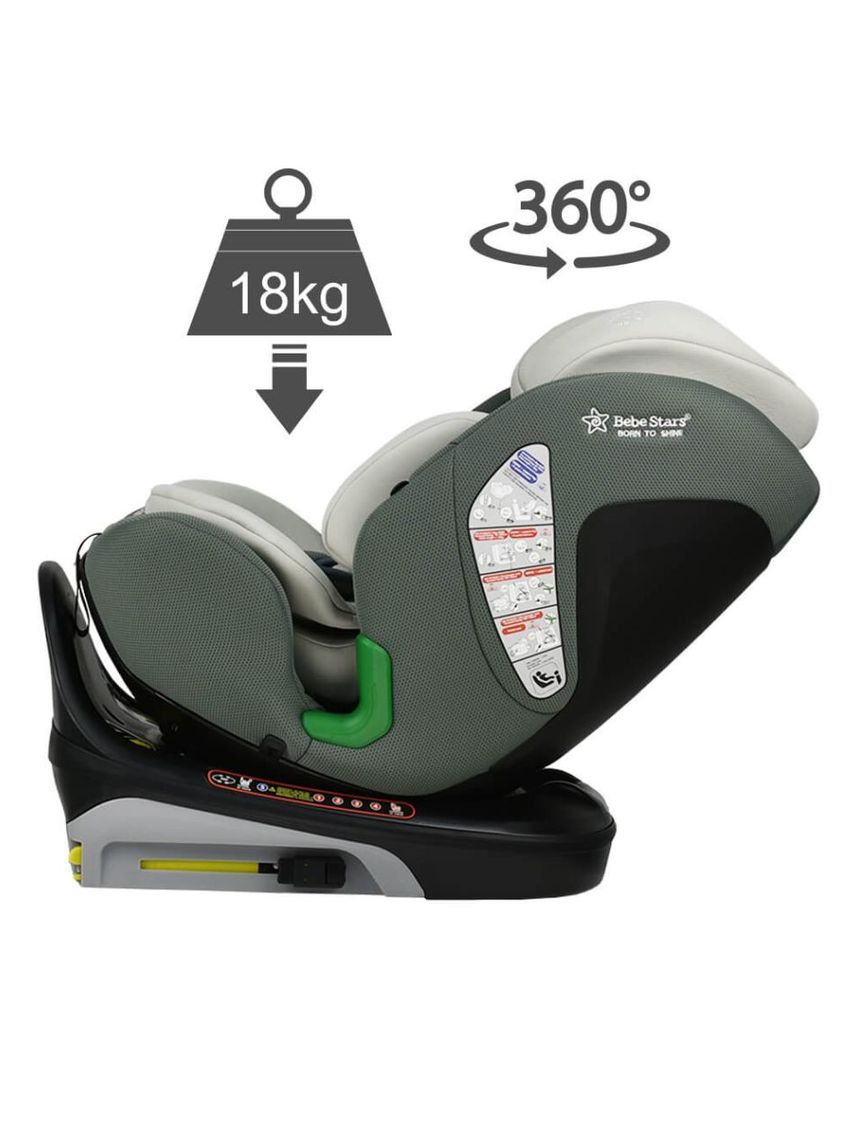 Bebe stars κάθισμα αυτοκινήτου nobile i-size 360° (40-150cm) olive 924-176 - Bebe Stars