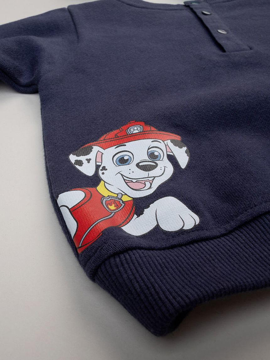 βρεφική μπλούζα φούτερ μπλε paw patrol για αγόρι - Prénatal