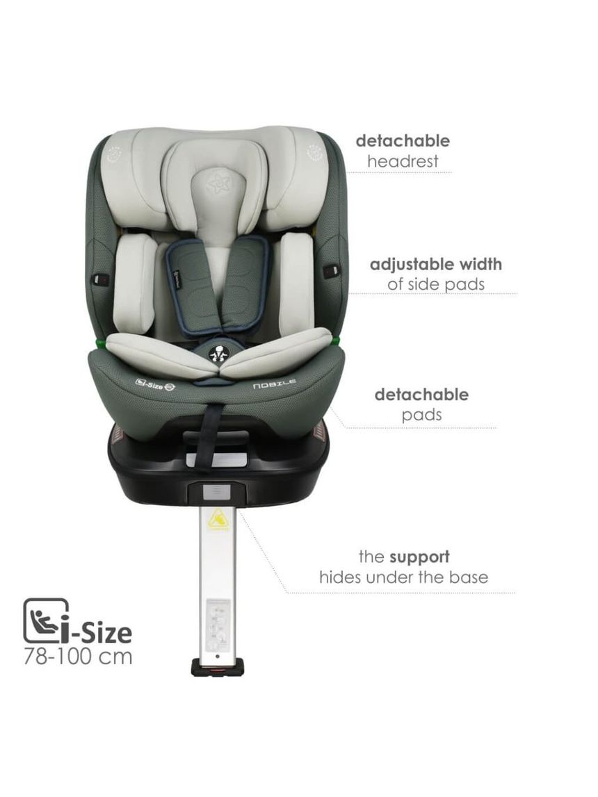 Bebe stars κάθισμα αυτοκινήτου nobile i-size 360° (40-150cm) olive 924-176 - Bebe Stars