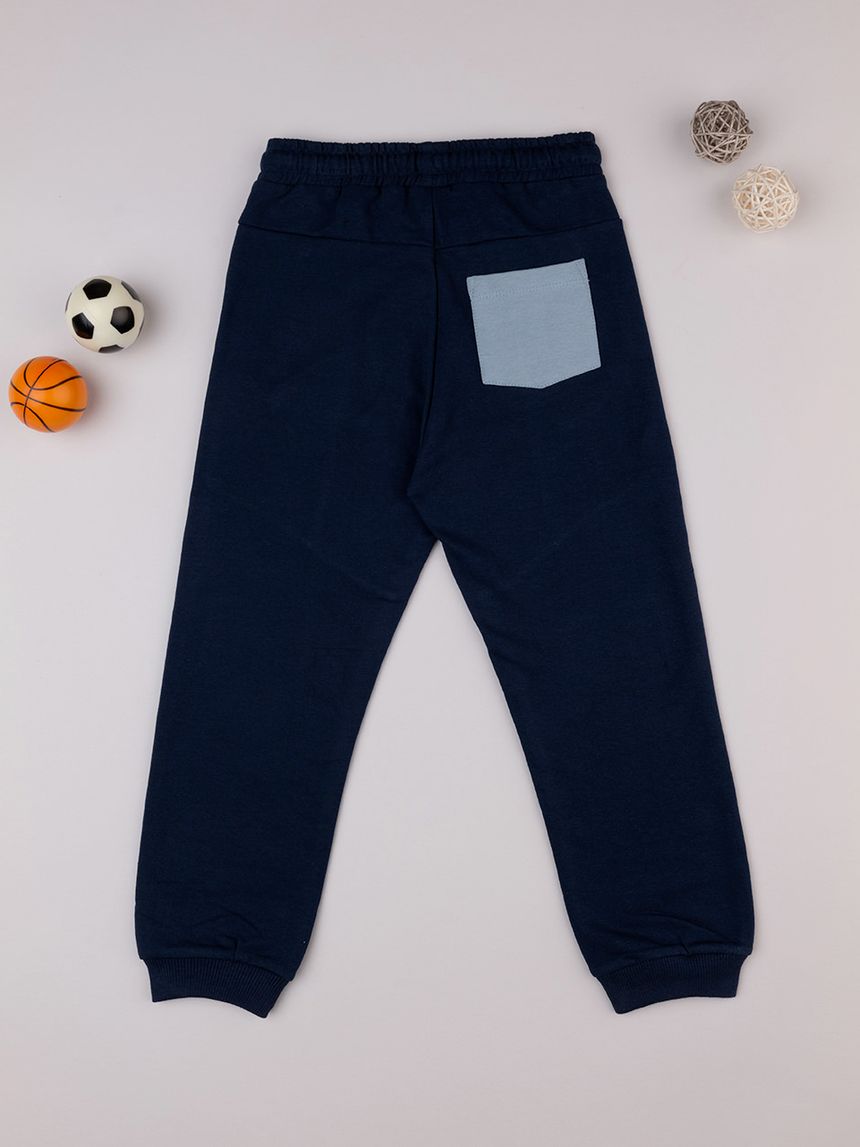 παιδικό παντελόνι φόρμας μπλε endless discovery για αγόρι - Prénatal