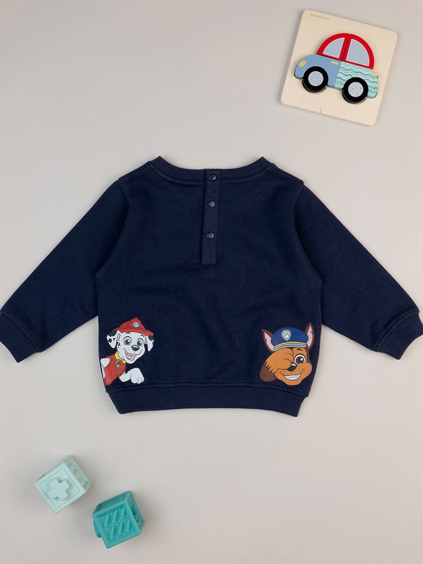 βρεφική μπλούζα φούτερ μπλε paw patrol για αγόρι - Prénatal
