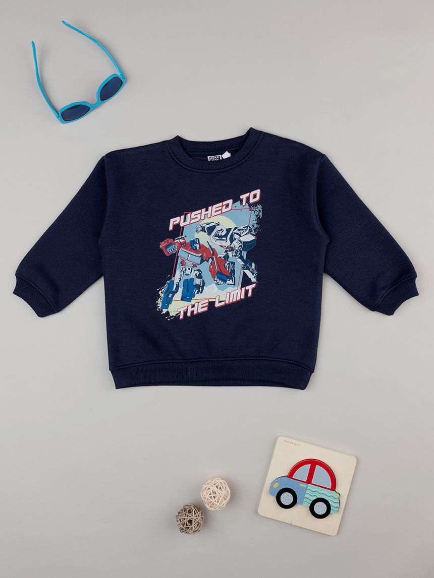 παιδική μπλούζα φούτερ μπλε transformers για αγόρι - Prénatal