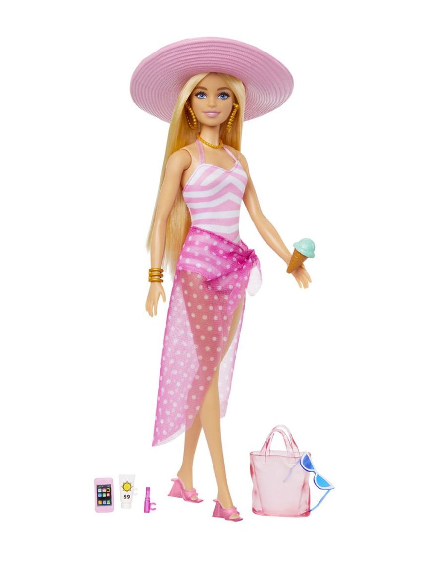 Mattel barbie beach glam με αξεσουάρ hpl73 - Barbie