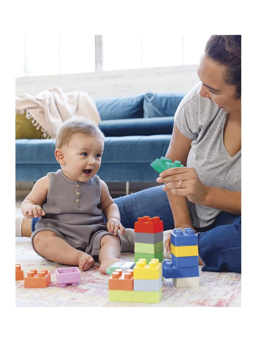 Infantino εκπαιδευτικό παιχνίδι τουβλάκια super soft 1st building blocks b-315058 - INFANTINO