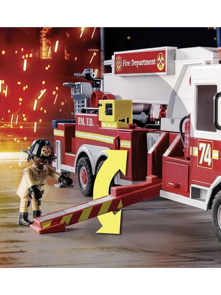Playmobil city action us tower ladder: πυροσβεστικό όχημα 70935 - PLAYMOBIL : US RESCUE