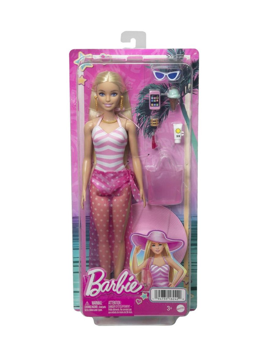 Mattel barbie beach glam με αξεσουάρ hpl73 - Barbie