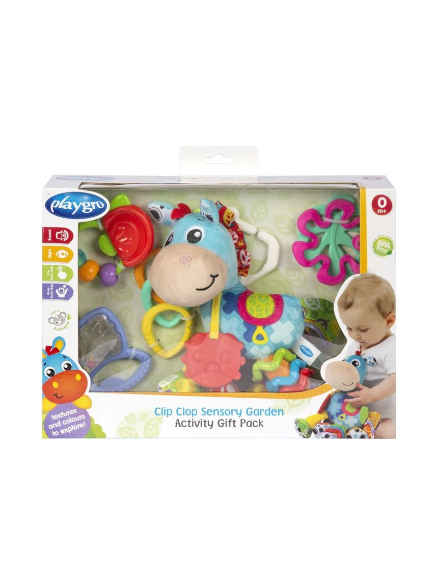 Playgro σετ δώρου 4τμχ για μωρό clip clop sensory garden activity gift pack - Playgro