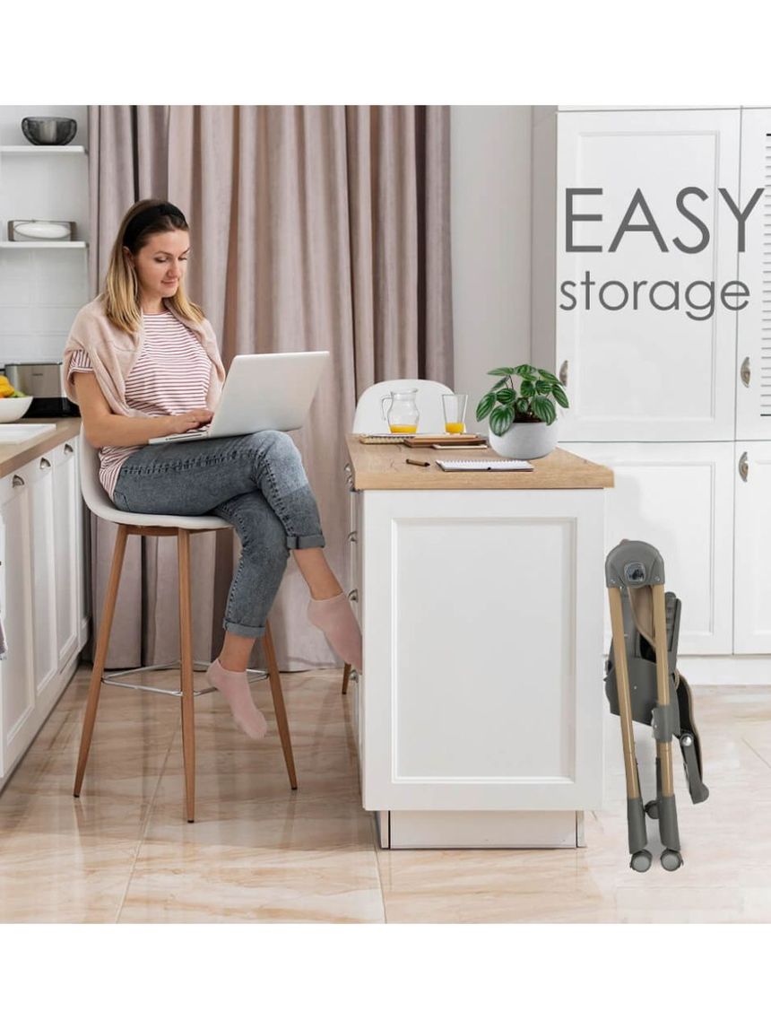 Bebe stars καρέκλα φαγητού milk beige 866-182 - Bebe Stars