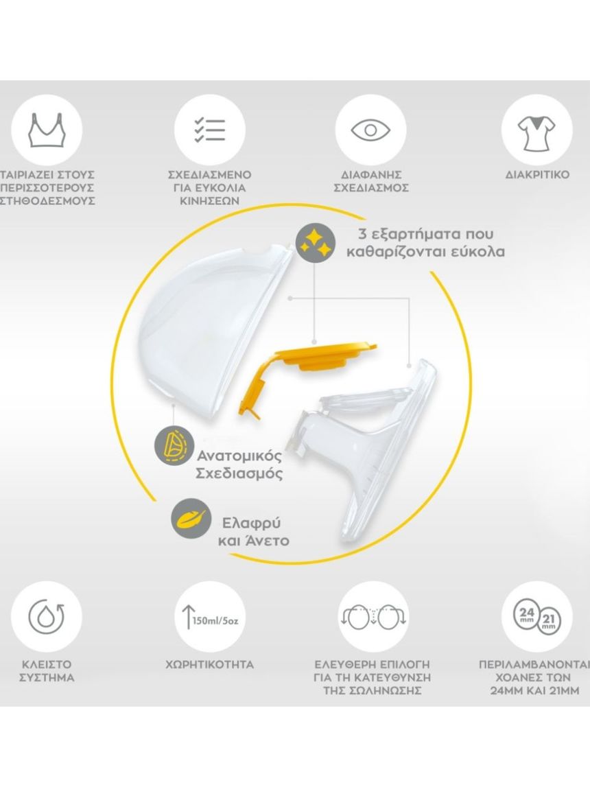 Medela hands free cups σετ συλλογής μητρικού γάλακτος για το swing maxi™ - Medela