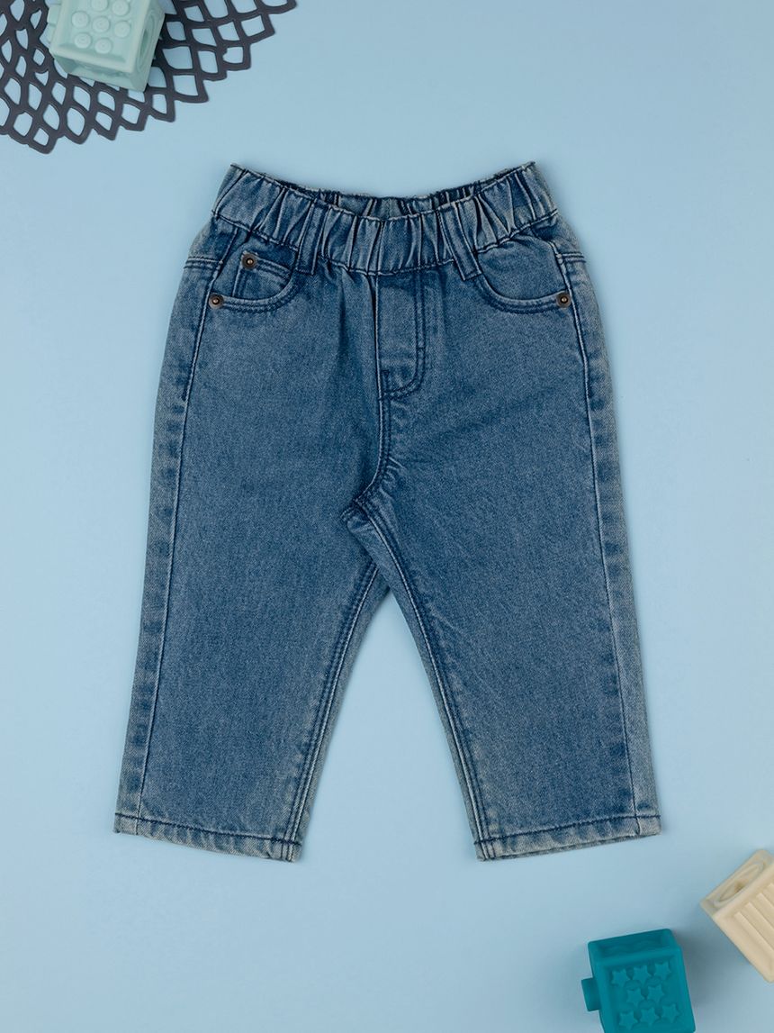 βρεφικό τζιν παντελόνι μπλε για αγόρι - Prénatal