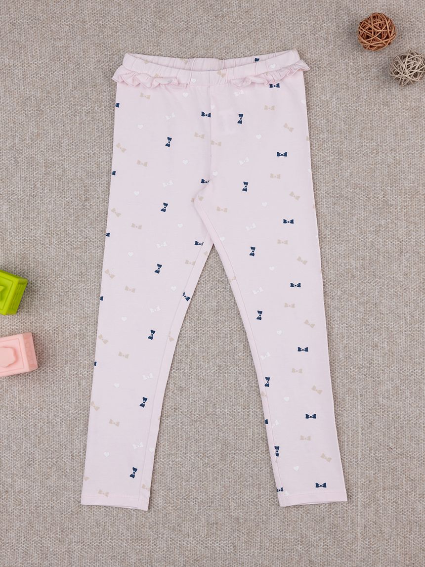 παιδικό κολάν ροζ με φιογκάκια για κορίτσι - Prénatal