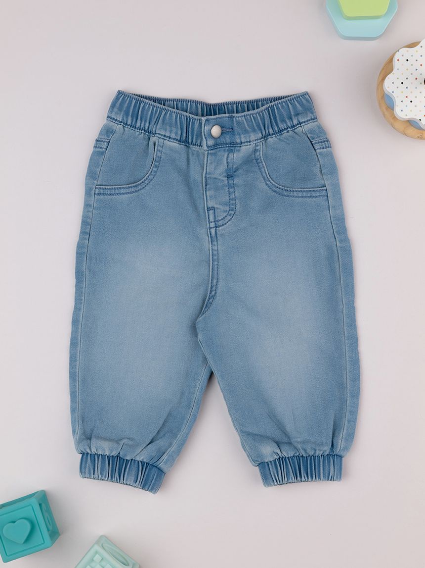 βρεφικό τζιν παντελόνι μπλε ανοιχτό για αγόρι - Prénatal