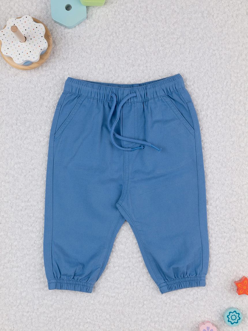 βρεφικό παντελόνι twill μπλε για αγόρι - Prénatal