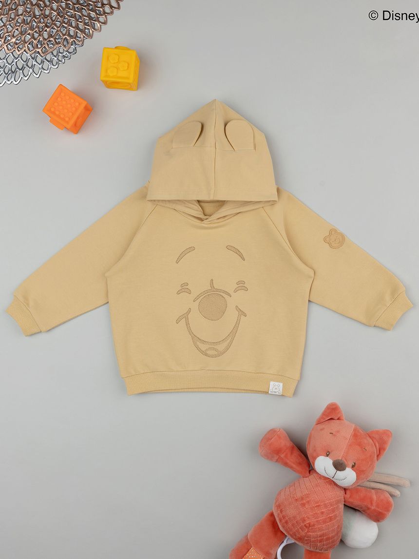 βρεφική μπλούζα φούτερ κίτρινη winnie για αγόρι - Prénatal