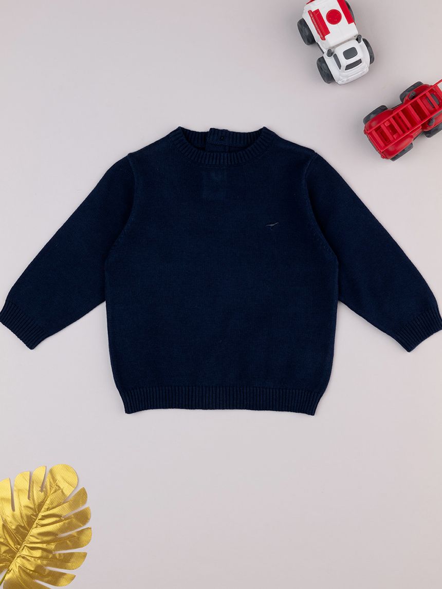 βρεφικό πουλόβερ μπλε dino για αγόρι - Prénatal