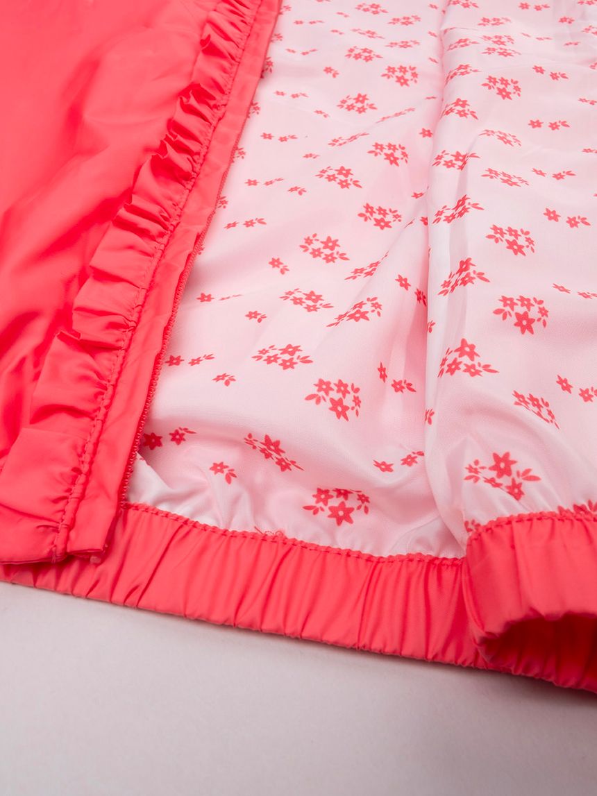 παιδικό αντιανεμικό μπουφάν κοραλί για κορίτσι - Prénatal