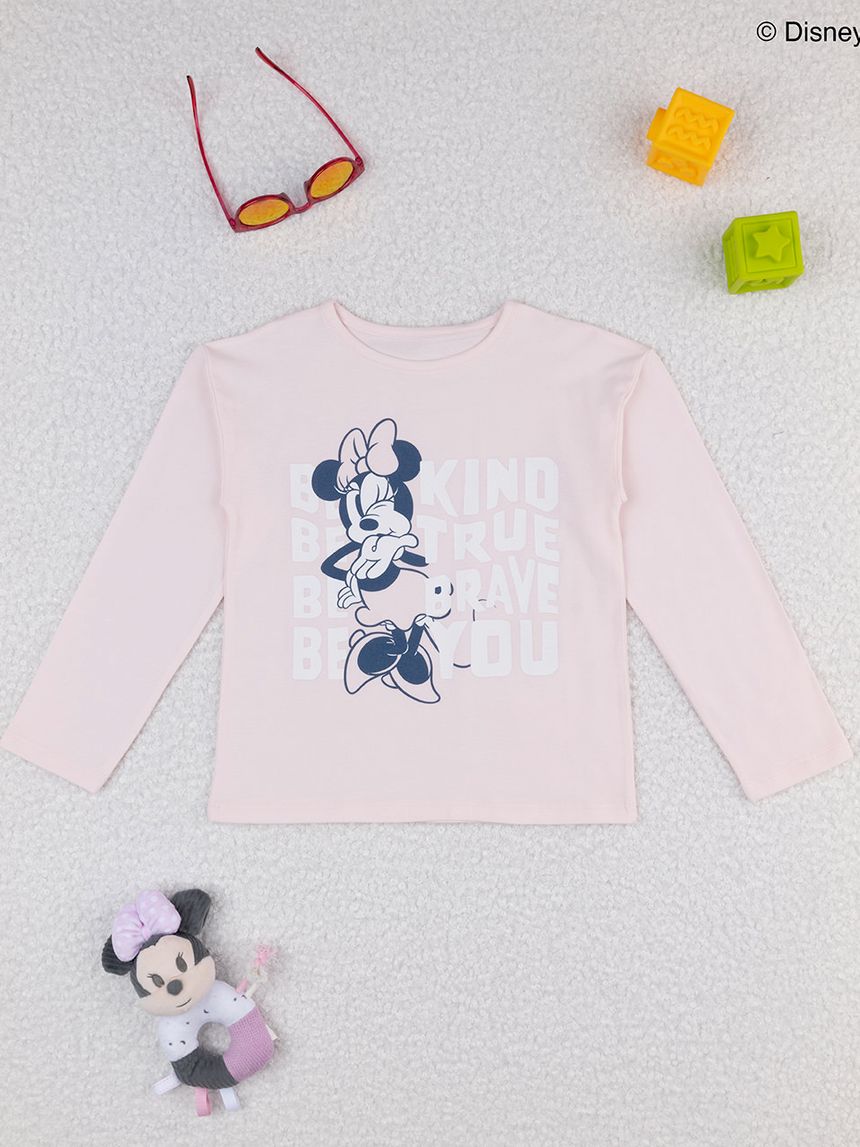 παιδική μπλούζα ροζ minnie για κορίτσι - Prénatal
