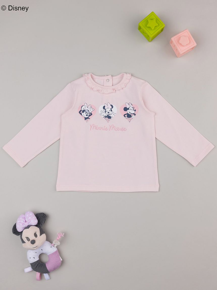 βρεφική μπλούζα ροζ minnie για κορίτσι - Prénatal