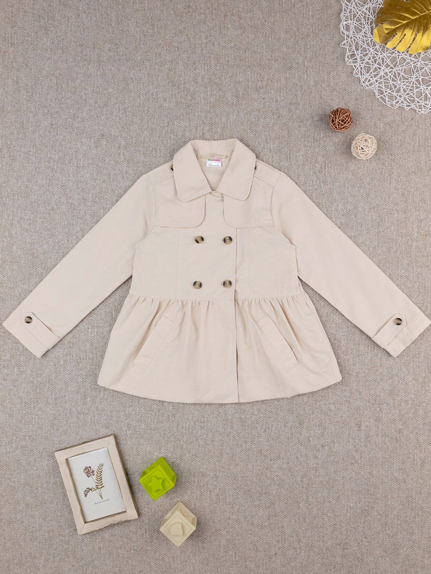 παιδικό trench coat μπεζ για κορίτσι - Prénatal