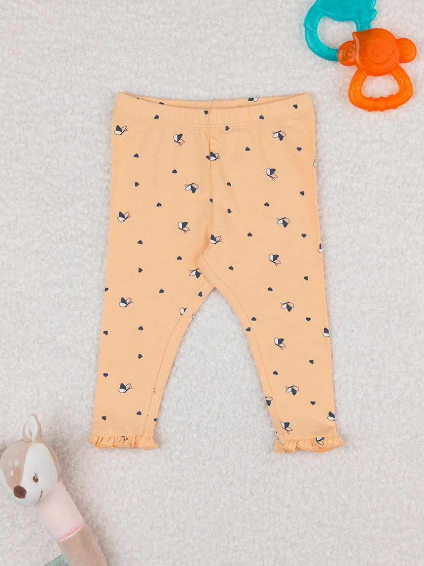 βρεφικό κολάν πορτοκαλί με πεταλούδες για κορίτσι - Prénatal