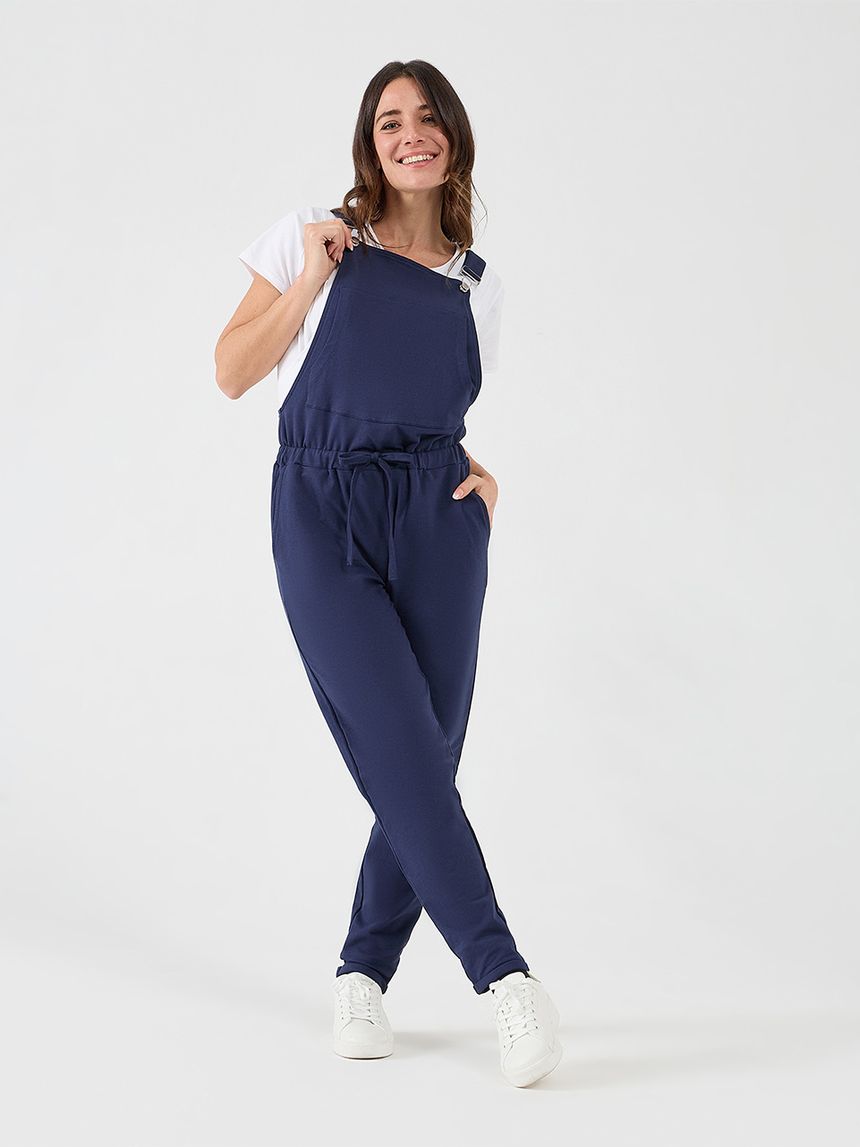 γυναικείο σετ σαλοπέτα και t-shirt εγκυμοσύνης/θηλασμού μπλε - Prénatal