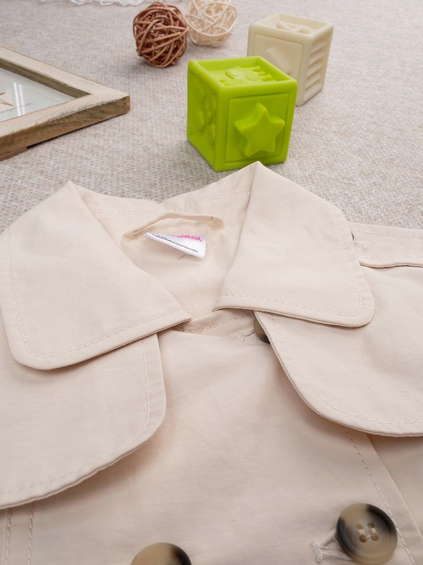 παιδικό trench coat μπεζ για κορίτσι - Prénatal