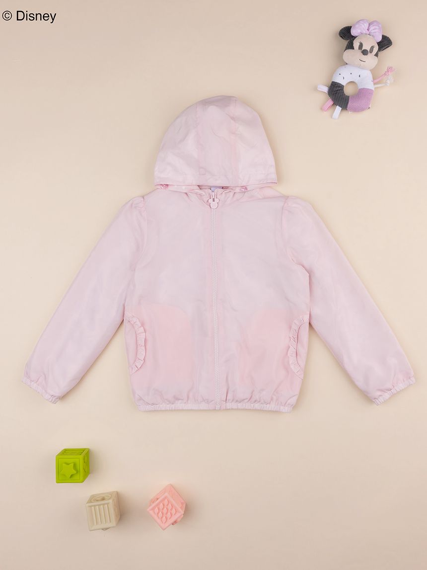 παιδικό μπουφάν αντιανεμικό ροζ minnie για κορίτσι - Prénatal