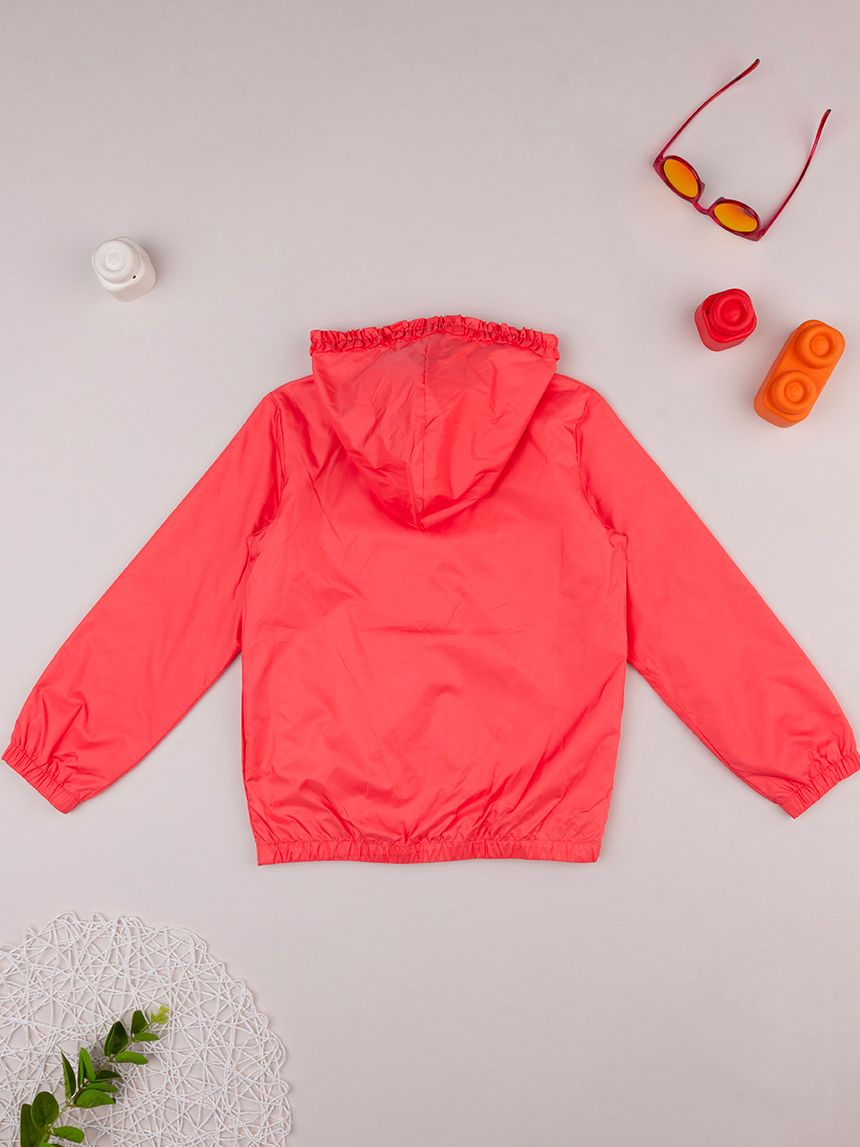παιδικό αντιανεμικό μπουφάν κοραλί για κορίτσι - Prénatal