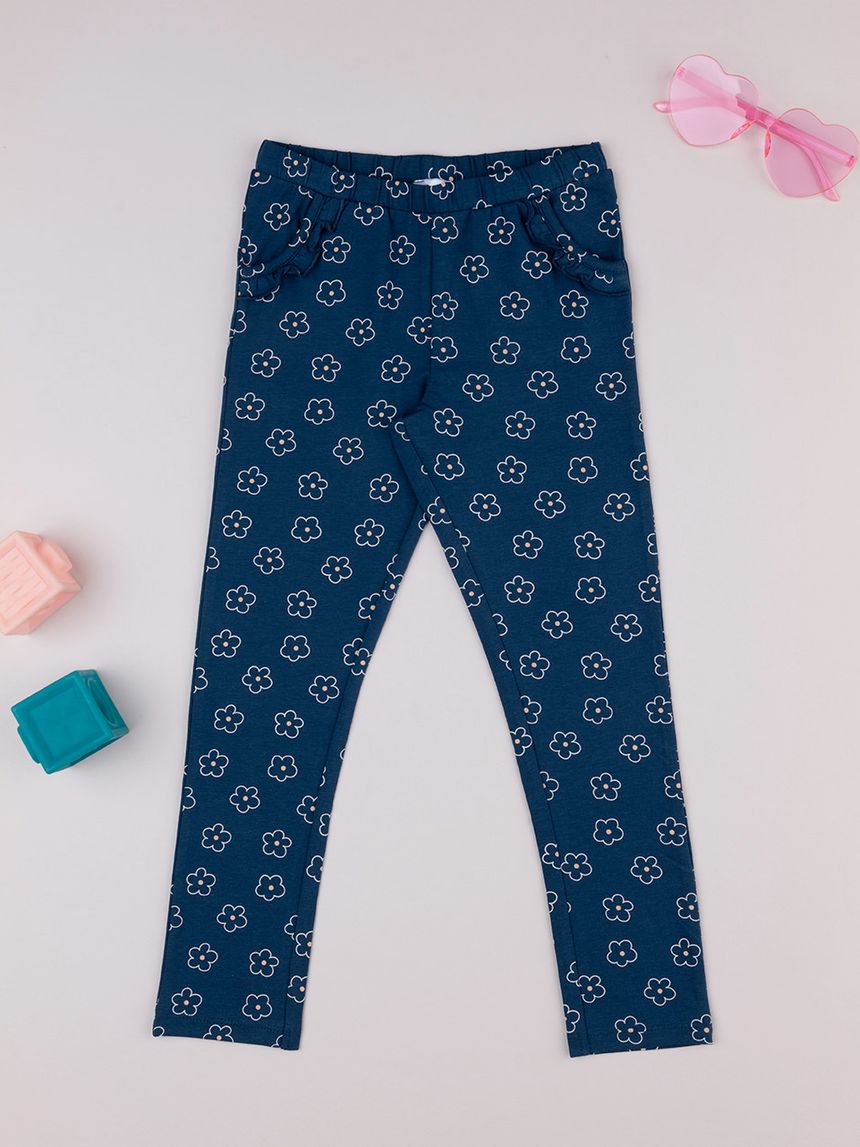 παιδικό κολάν μπλε με μαργαρίτες για κορίτσι - Prénatal