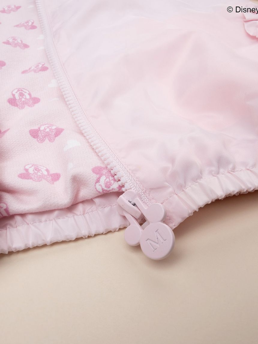 παιδικό μπουφάν αντιανεμικό ροζ minnie για κορίτσι - Prénatal