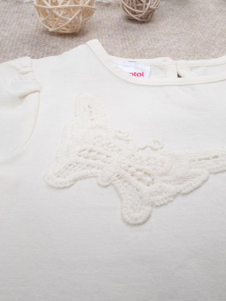 βρεφικό t-shirt λευκό elegant για κορίτσι - Prénatal