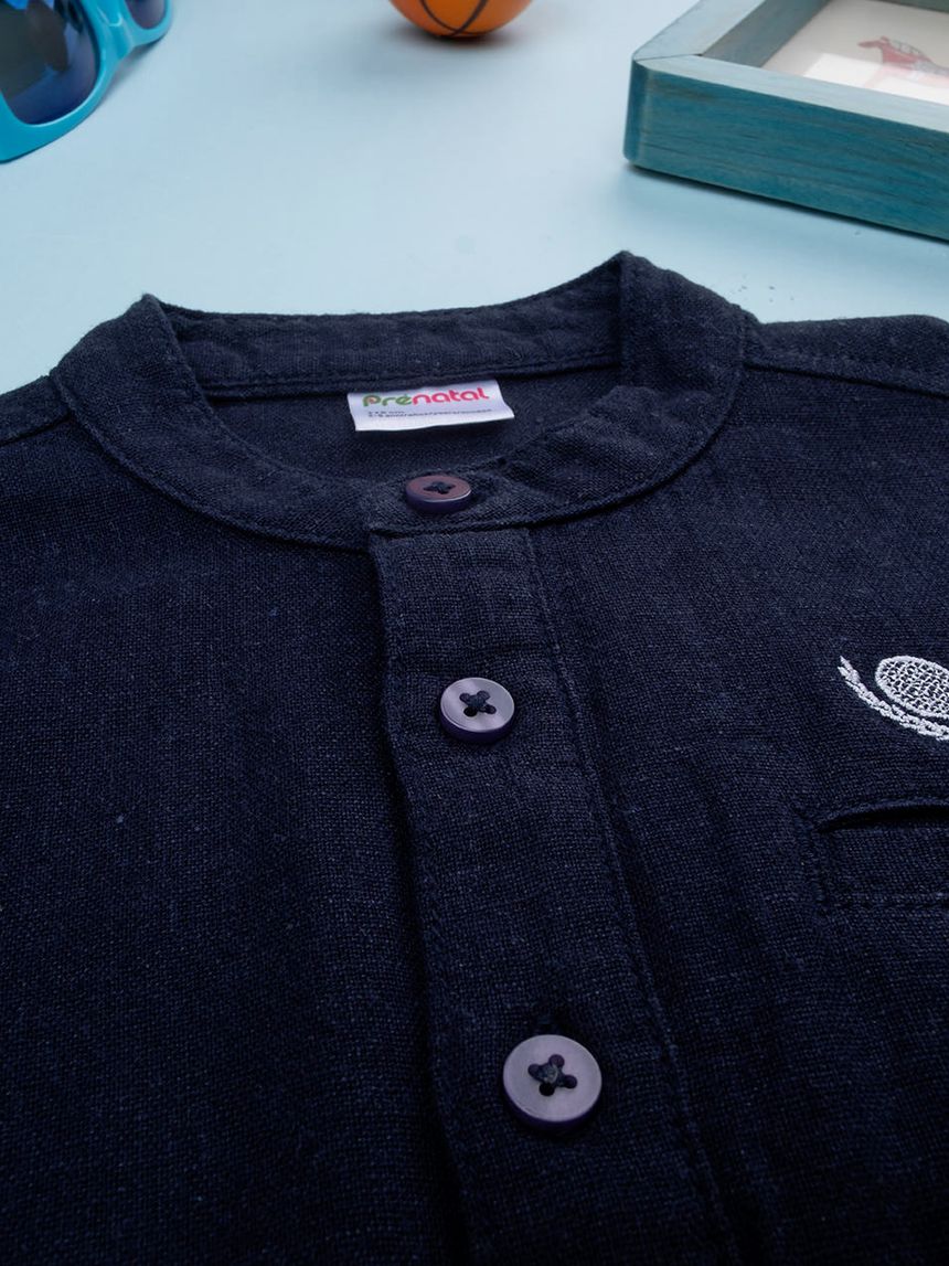 παιδικό πουκάμισο μπλε elegant για αγόρι - Prénatal